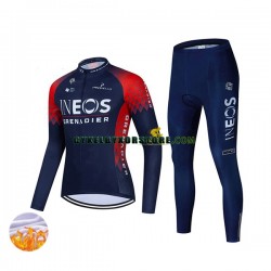 Dam Cykeltröjor Långärmad och Cykeltights Vinter Thermal Fleece 2022 Ineos Grenadiers N001