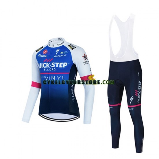 Herr Cykeltröjor Långärmad och Bib Cykeltights 2022 Quick-Step Alpha Vinyl Team N001