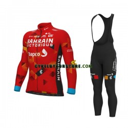 Herr Cykeltröjor Långärmad och Bib Cykeltights 2022 Team Bahrain Victorious N001