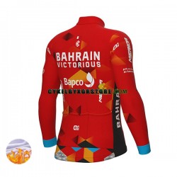 Herr Cykeltröjor Vinter Thermal Fleece 2022 Team Bahrain Victorious N001
