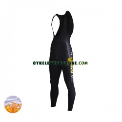 Herr Långa cykelbyxor med hängslen Vinter Thermal Fleece 2022 Team Jumbo-Visma N001