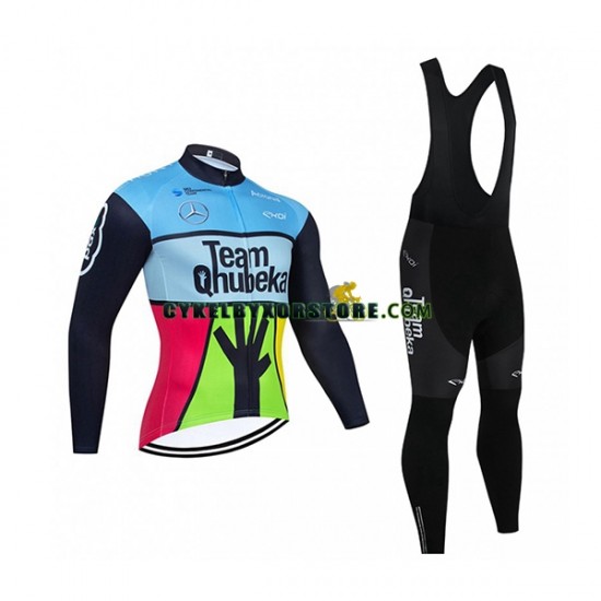 Herr Cykeltröjor Långärmad och Bib Cykeltights 2022 Team Qhubeka N001