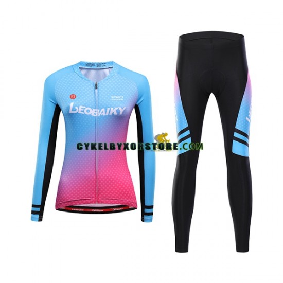 Dam Cykeltröjor Långärmad och Cykeltights Leobaiky N001