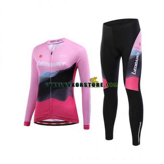 Dam Cykeltröjor Långärmad och Cykeltights Leobaiky N002