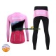Dam Cykeltröjor Långärmad och Cykeltights Vinter Thermal Fleece Leobaiky N002